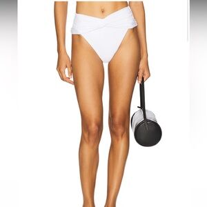 Tularosa Lucci High Waist Swim Bottom White Sz L
